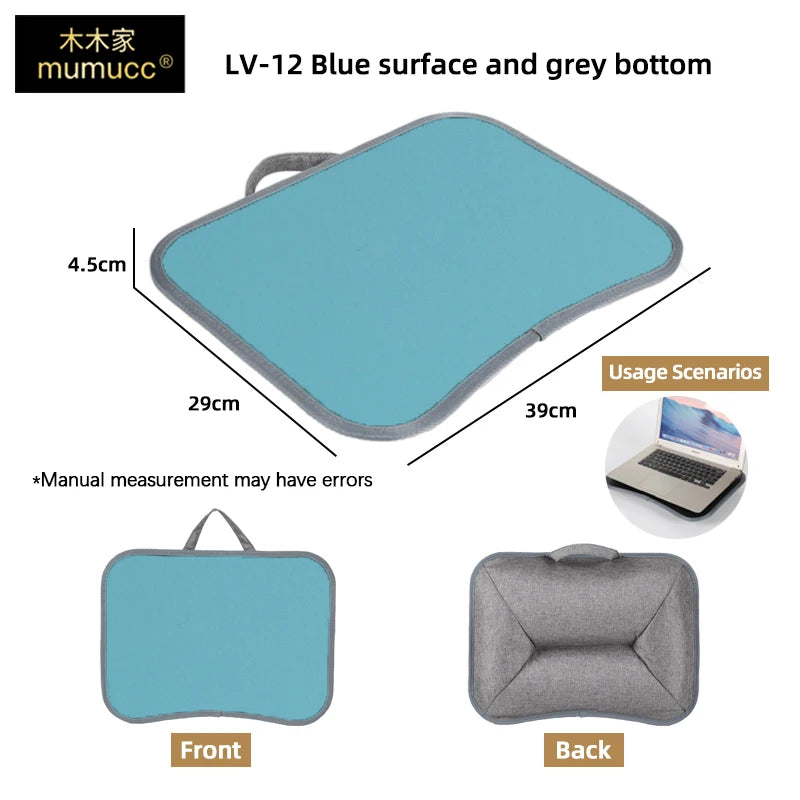 Multifunctional Laptop Desk With Foam Particle Filled Cushion & Hard Mouse Pad