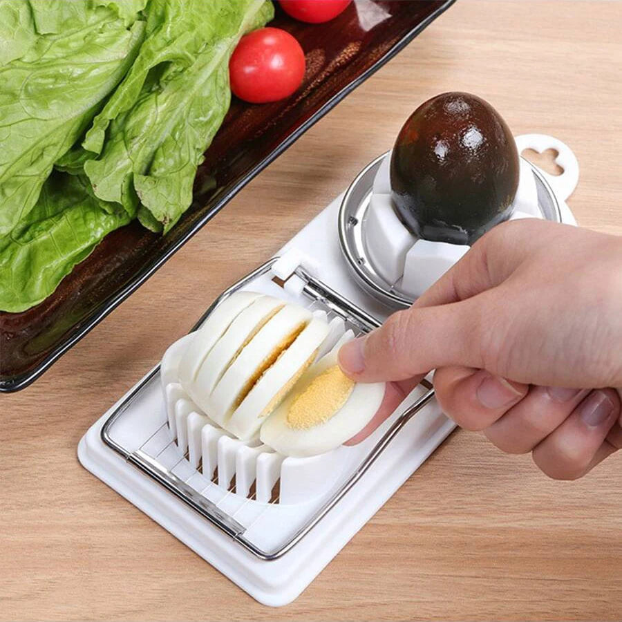 Multifunctional PP Base 2-in-1 Stainless Steel Wire Egg Cutter