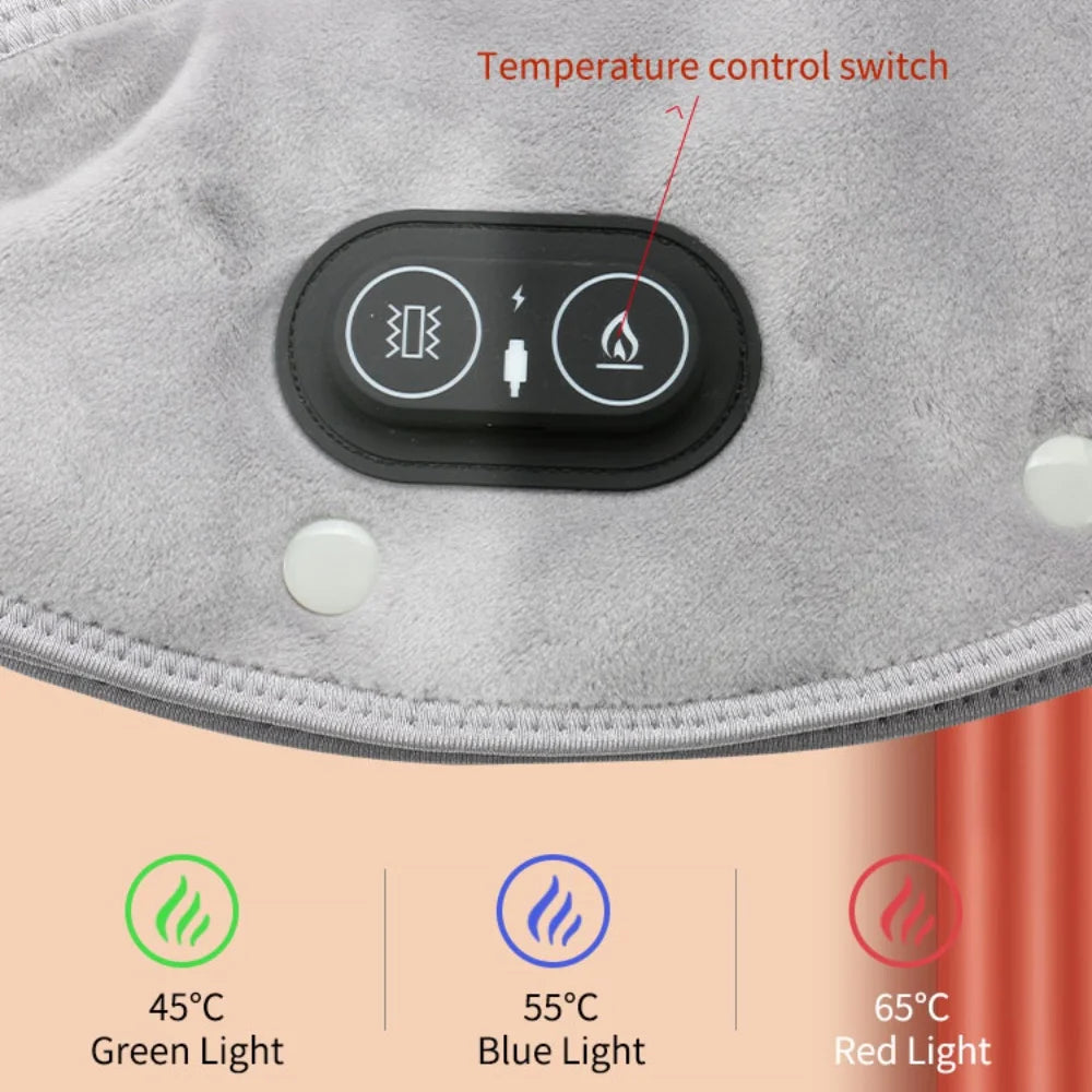 USB Electric Heating Neck & Shoulder Massager Wrap Pad