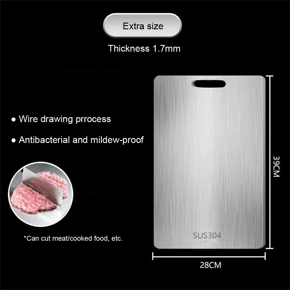 Double Sided Stainless Steel Panel Cutting Chopping and Kneading Board