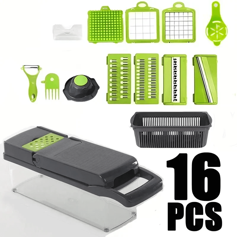 2026 Hot Selling Item 16 in 1 Handheld Slicers Dicers Graters, Multifunctional Vegetable Chopper - Lovies Kitchenwares