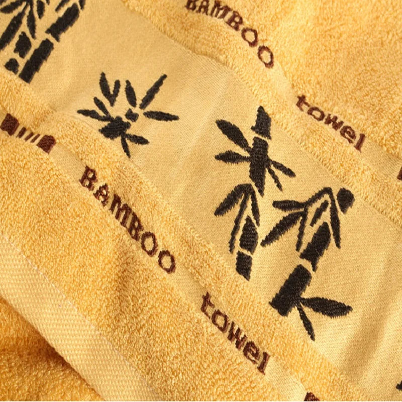 Set of 6 Bamboo Fiber Thick Absorbent Bath Towels