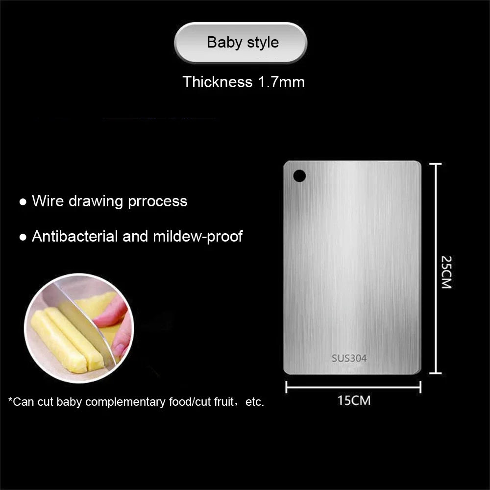 Double Sided Stainless Steel Panel Cutting Chopping and Kneading Board