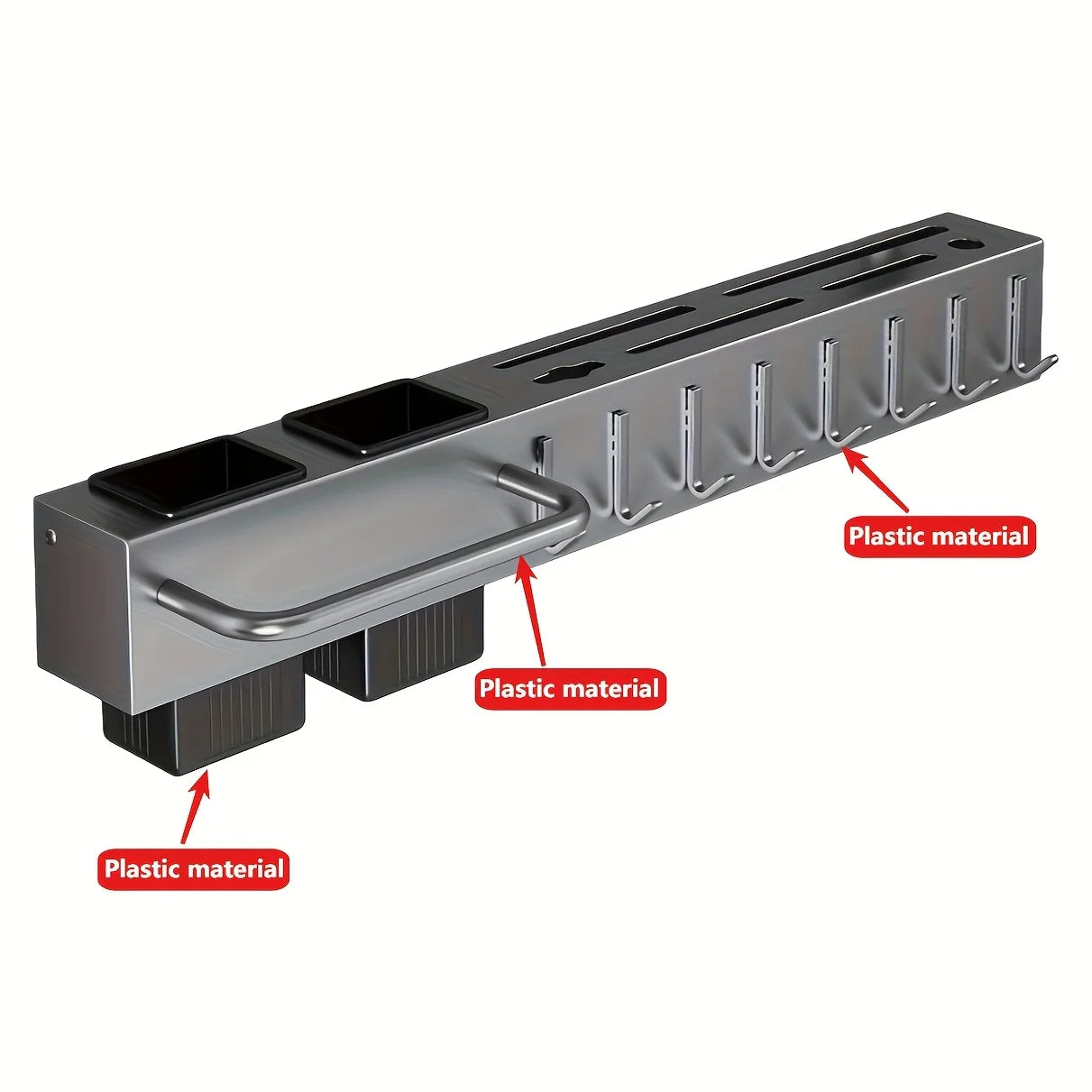 Space Saving Heavy Duty Carbon Steel Wall Mounted Kitchen Organizer For Multiple Kitchen Tools