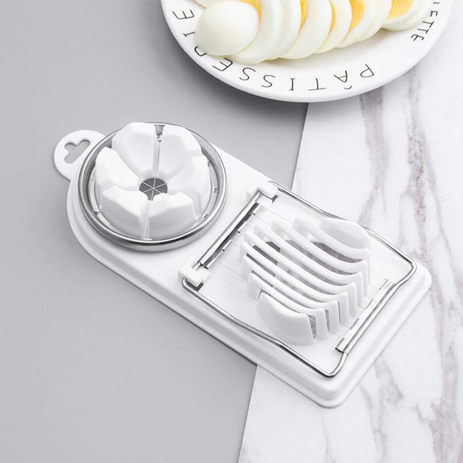Multifunctional PP Base 2-in-1 Stainless Steel Wire Egg Cutter