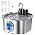 3L Stainless Steel Wireless Recharging Sensor Cat Water Fountain  with Auto Drinking Fountain For Cats & Dogs