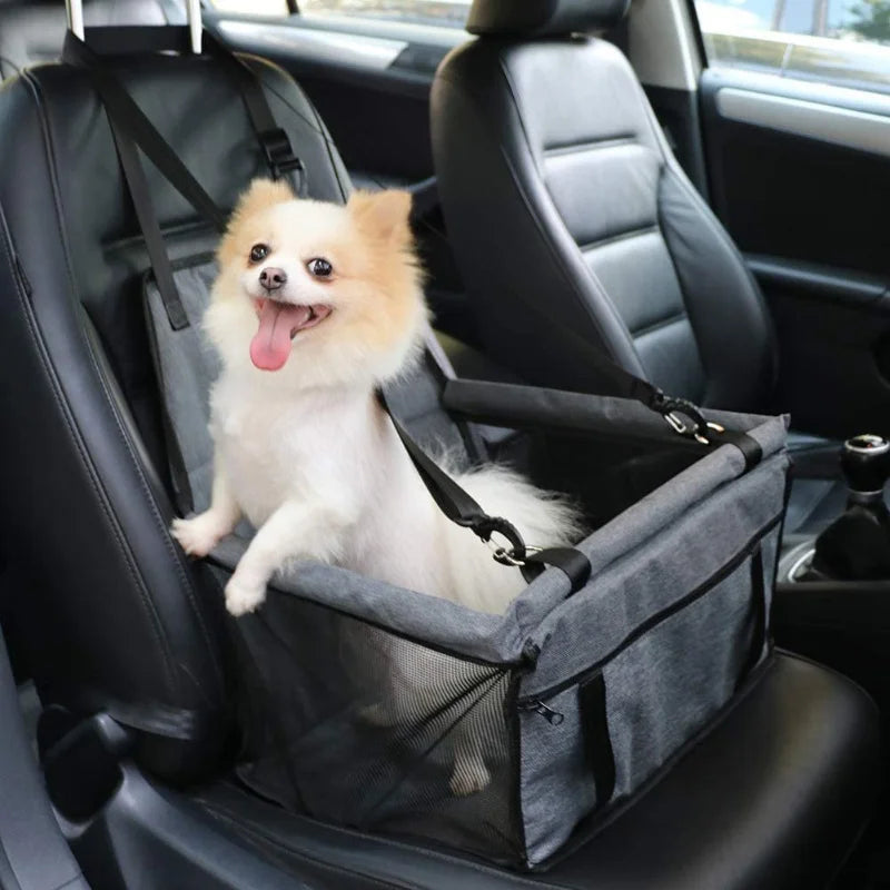 Travel Pet Car Seat Cover Foldable Hammock, Pet Harness & Bag Basket