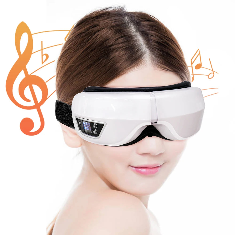 6D Smart Eye Vibrating Massager, Airbag Compress Eye Care, Bluetooth Music Ready