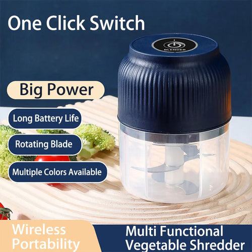 250ml Mini Wireless USB Rechargeable Electric Multi-Vegetable Chopper