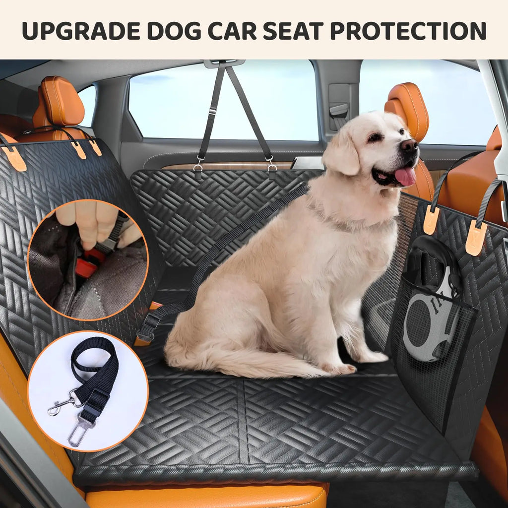 Anti-Scratch Washable Hard Bottom Seat Extender & Dog Seat Cover For Cars & Suv's