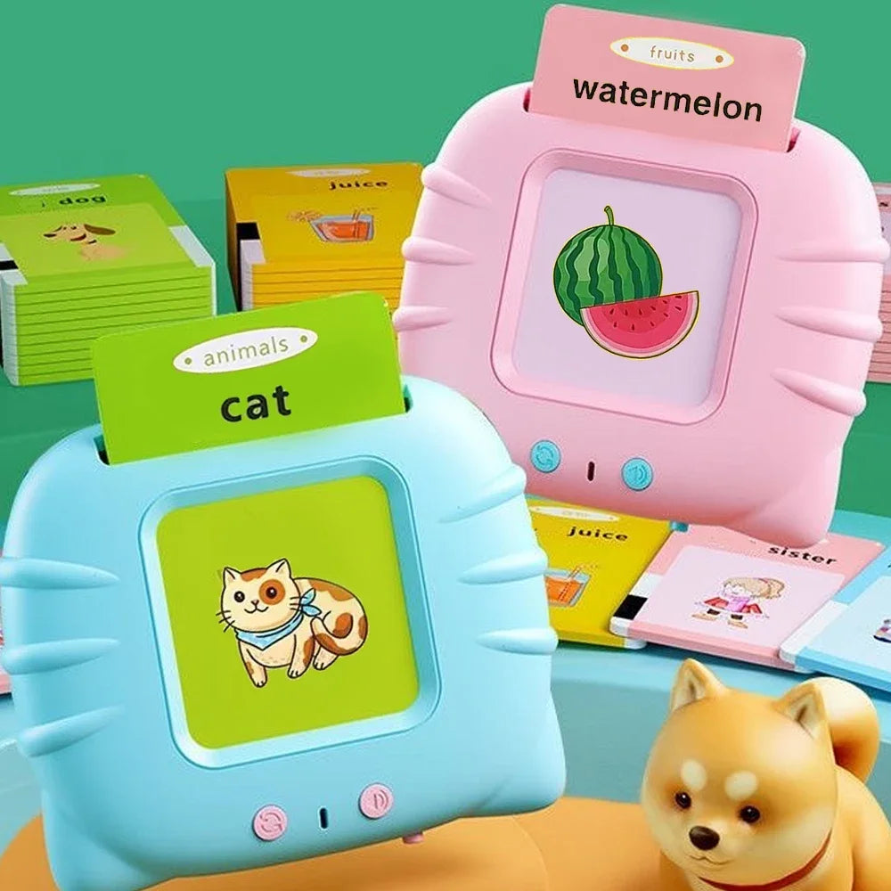 Early Education Flash Card Learning Toys Talking Flashcards for Kids Preschool English Electronic Audio Book Machine