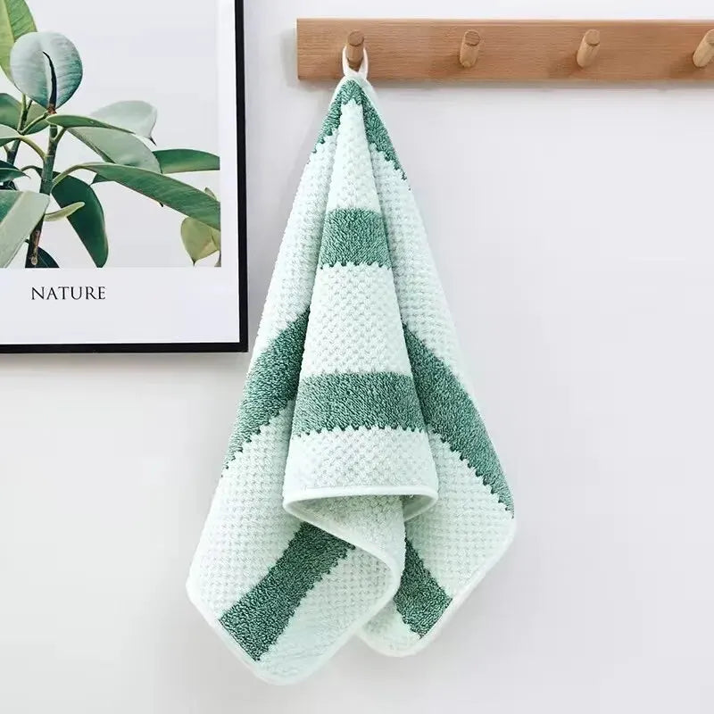 Cotton Bath Towel and Washcloth Solid Color Soft Absorbent Multipurpose Towels