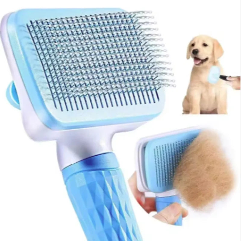 Self Cleaning Pet Brush Comb For Pet Hair Removal And Grooming Tool Pet Accessory
