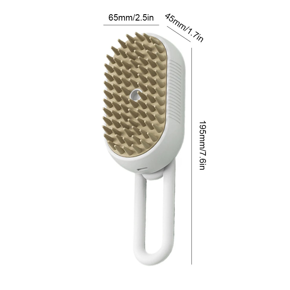 Electric 3-in-1 Pet Hair Spray and Massage Brush