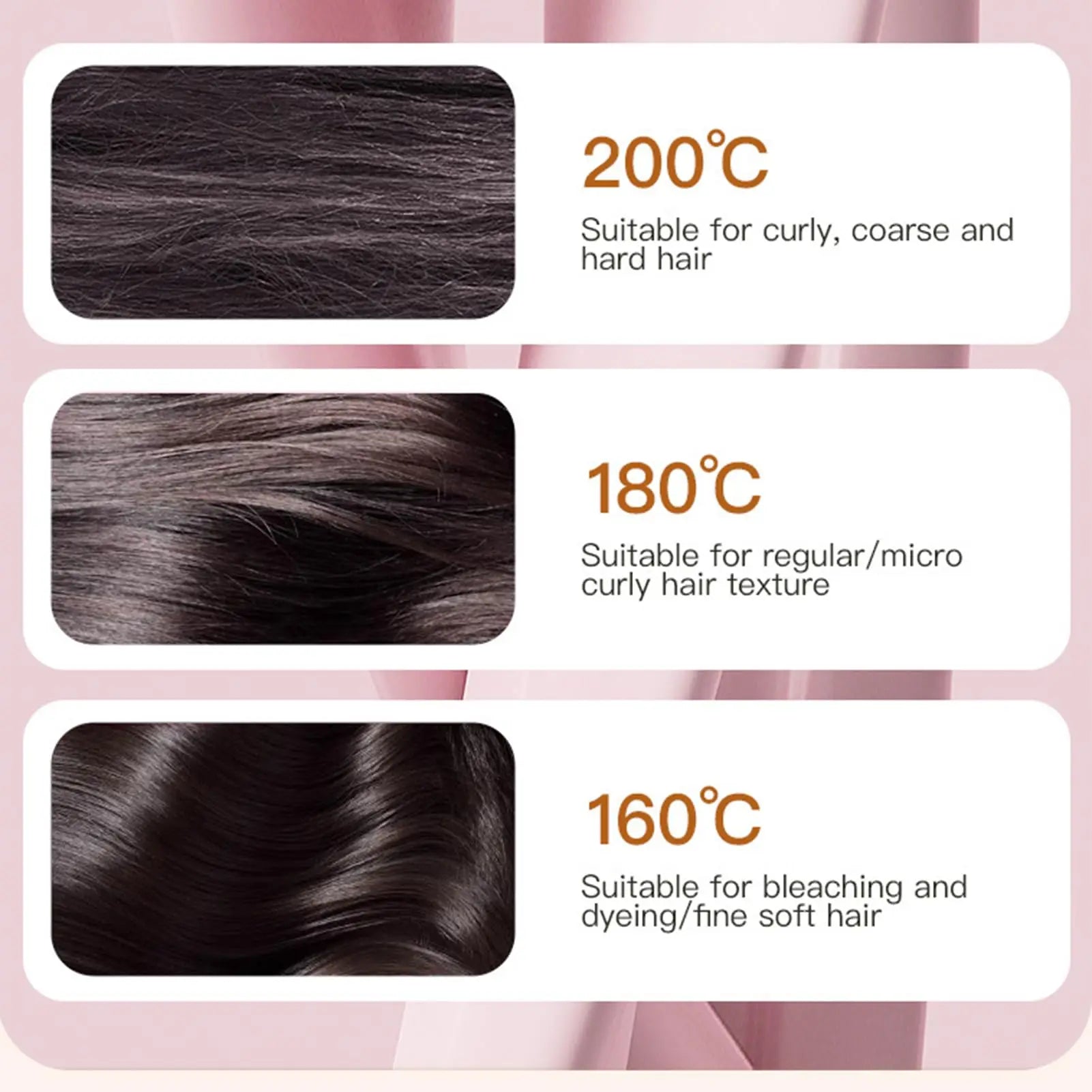 New Mini Portable Rechargeable Hair Straightener Brush With Anti-Scald Shell Cordless USB Charging
