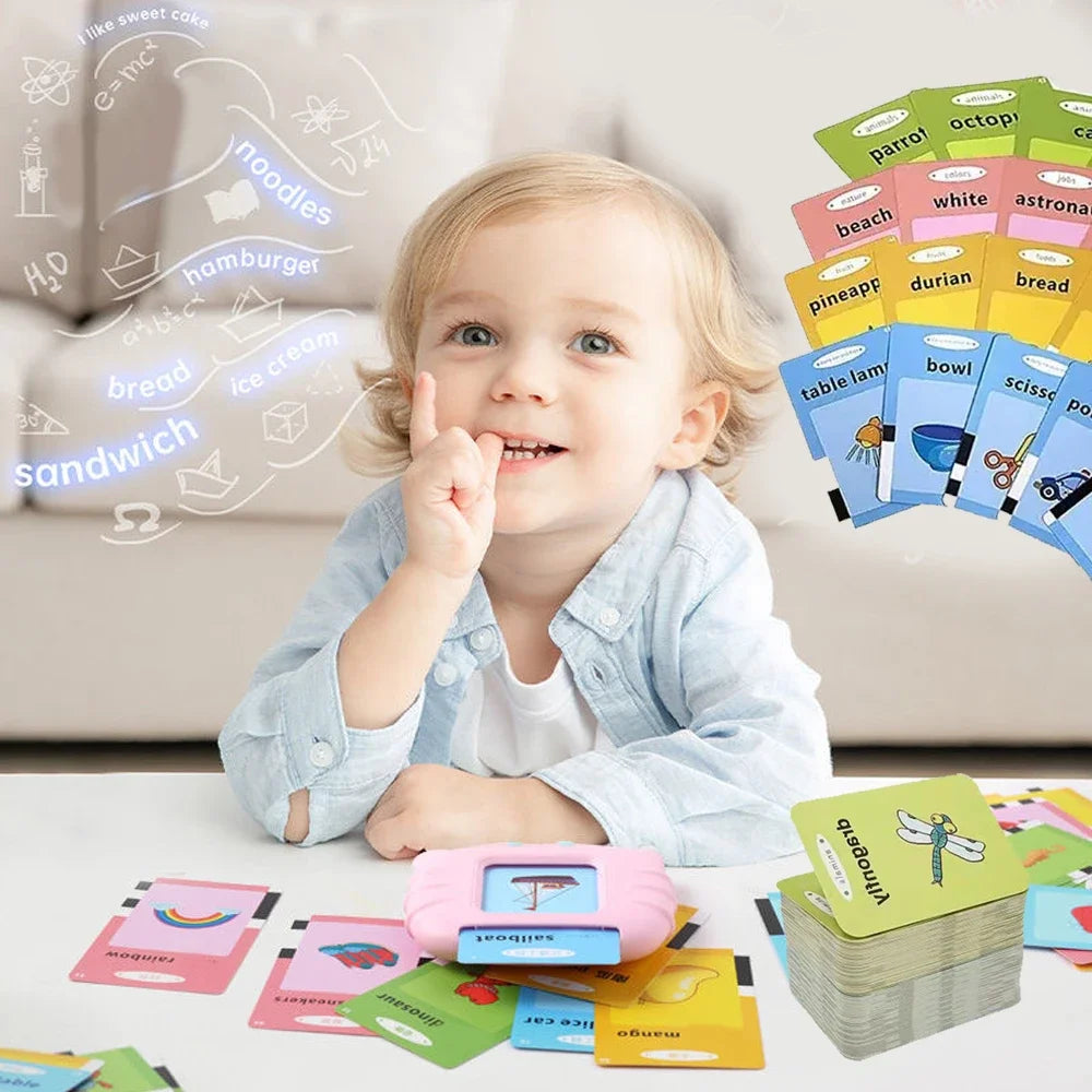 Early Education Flash Card Learning Toys Talking Flashcards for Kids Preschool English Electronic Audio Book Machine