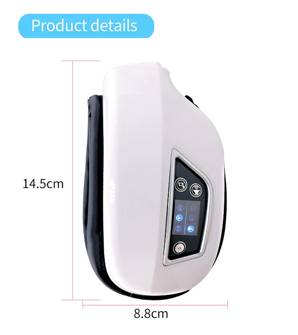 6D Smart Eye Vibrating Massager, Airbag Compress Eye Care, Bluetooth Music Ready
