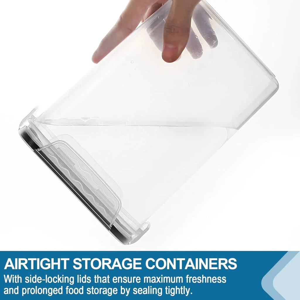 10-Pack Large Plastic Airtight Multi-Food Storage Containers With Lids & Labels
