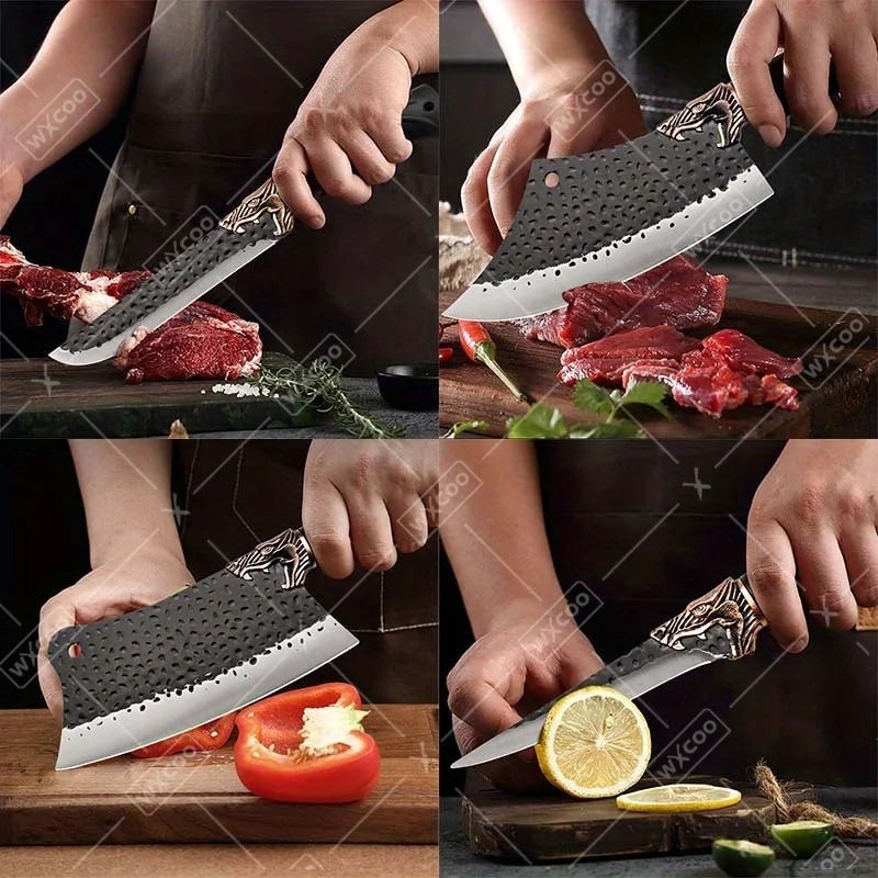 8PCS Stainless Steel Forged Professional Kitchen Chef Knife Set