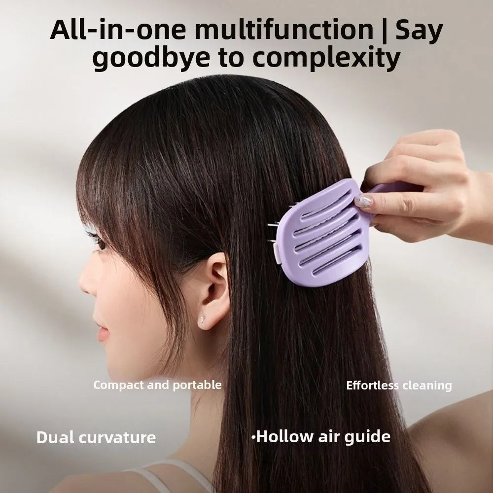 New Foldable Scalp Massaging Self-cleaning Portable Hair Brush