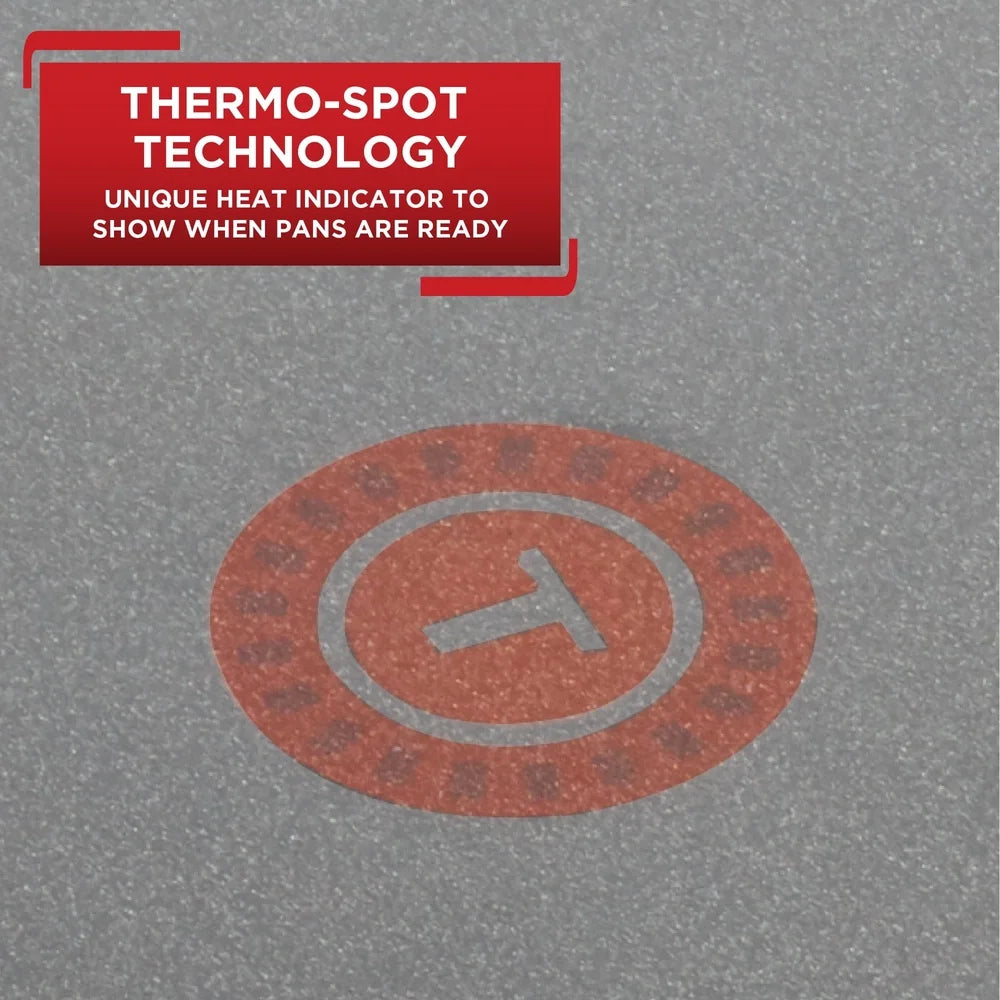 Easy Care Nonstick Griddle 11 Inch Thermo-Spot Technology Even Heat Base Comfortable Grip Dishwasher Safe
