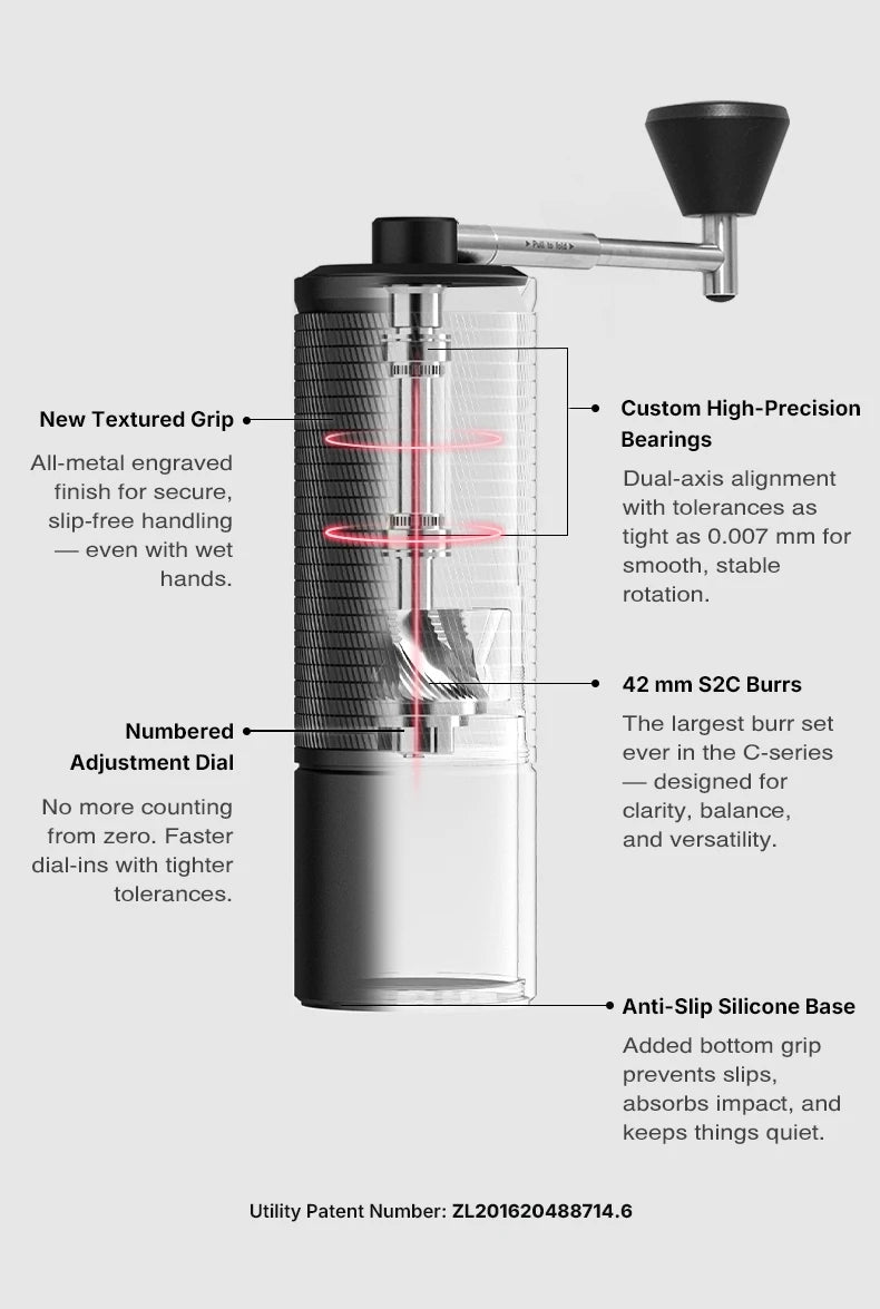Espresso Manual Hand Coffee Grinder Adjustable Steel Core Burr