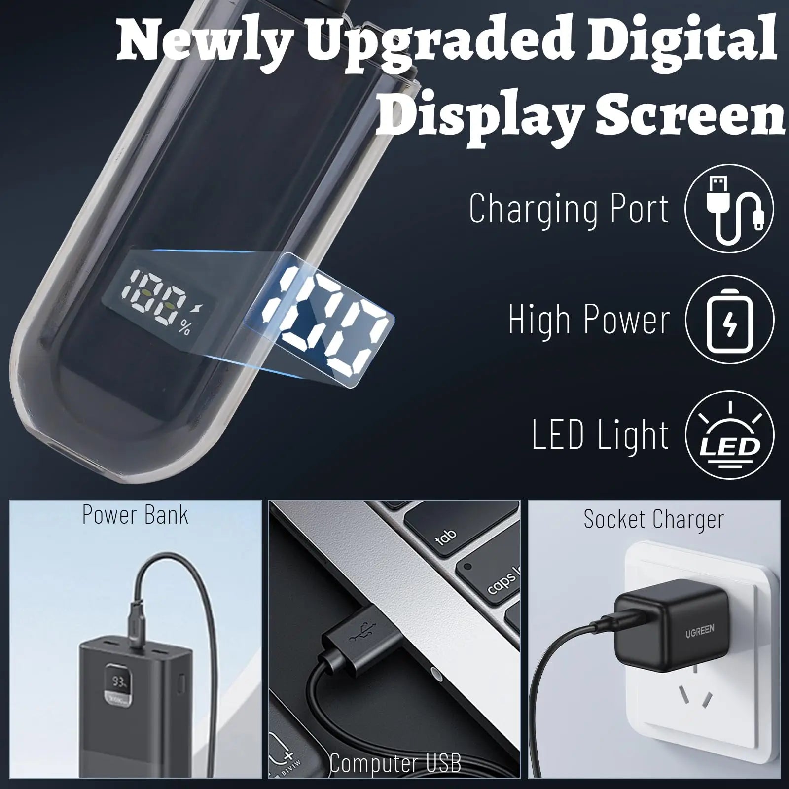 USB Charging Portable Electric Nose and Ear Hair Trimmer With Quick Charging