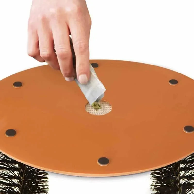 Cat Toy Arch Self Groomer and Pamper Feline with A Massage Grooming Rubbing Brush and Scratching Pad Toy
