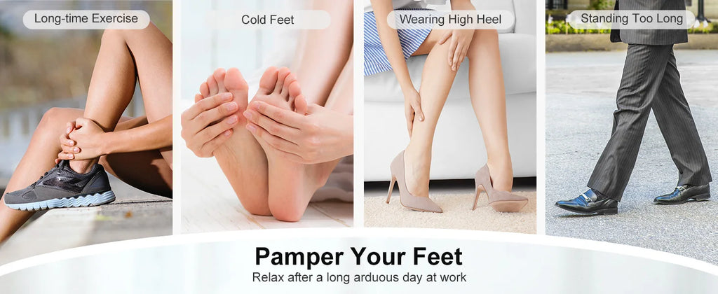 Electric Fully Wrapped Foot Massager Machine with Heat Roller Muscle Relaxation