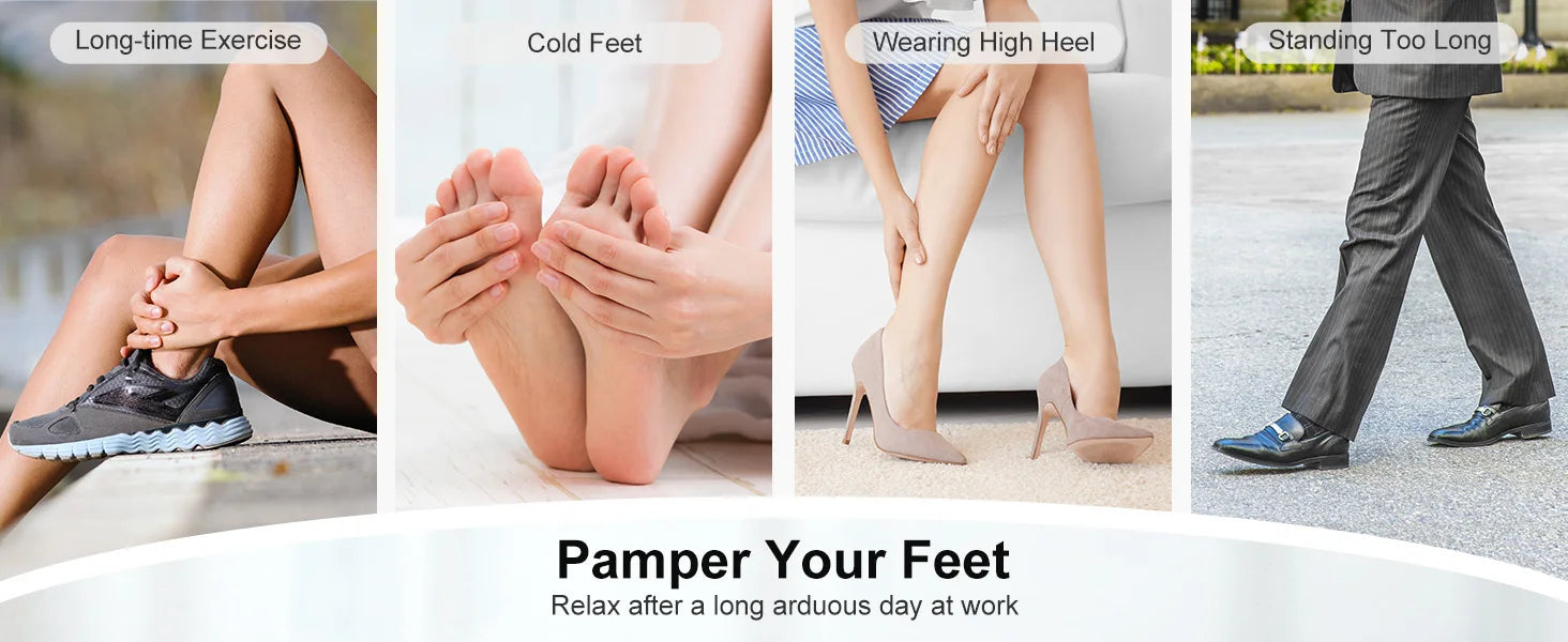 Electric Fully Wrapped Foot Massager Machine with Heat Roller Muscle Relaxation