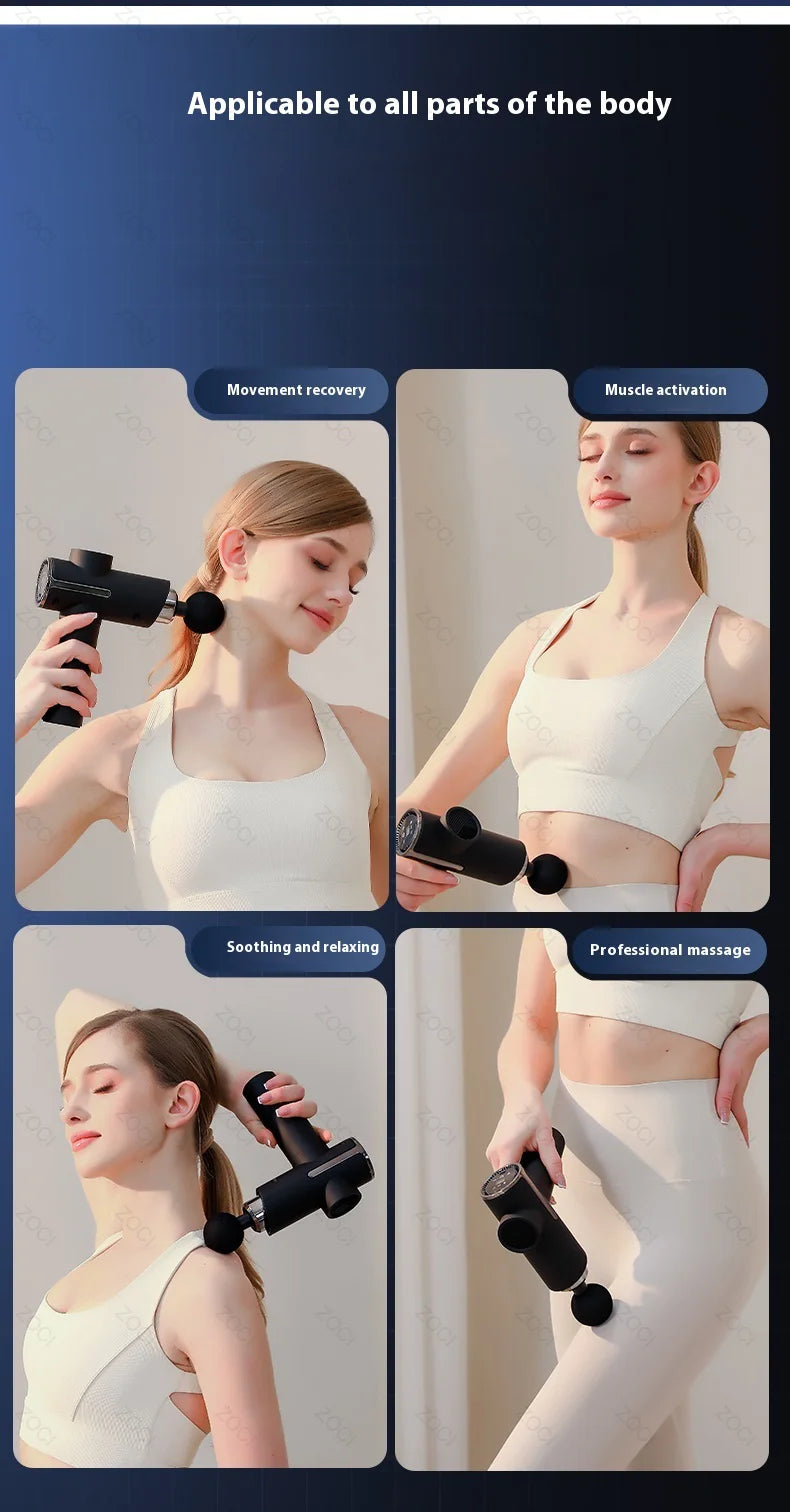 3 Mode Handheld Portable Mini Deep Tissue Muscle Massager Gun With Heated Head & 99 Speed Electric Fascia