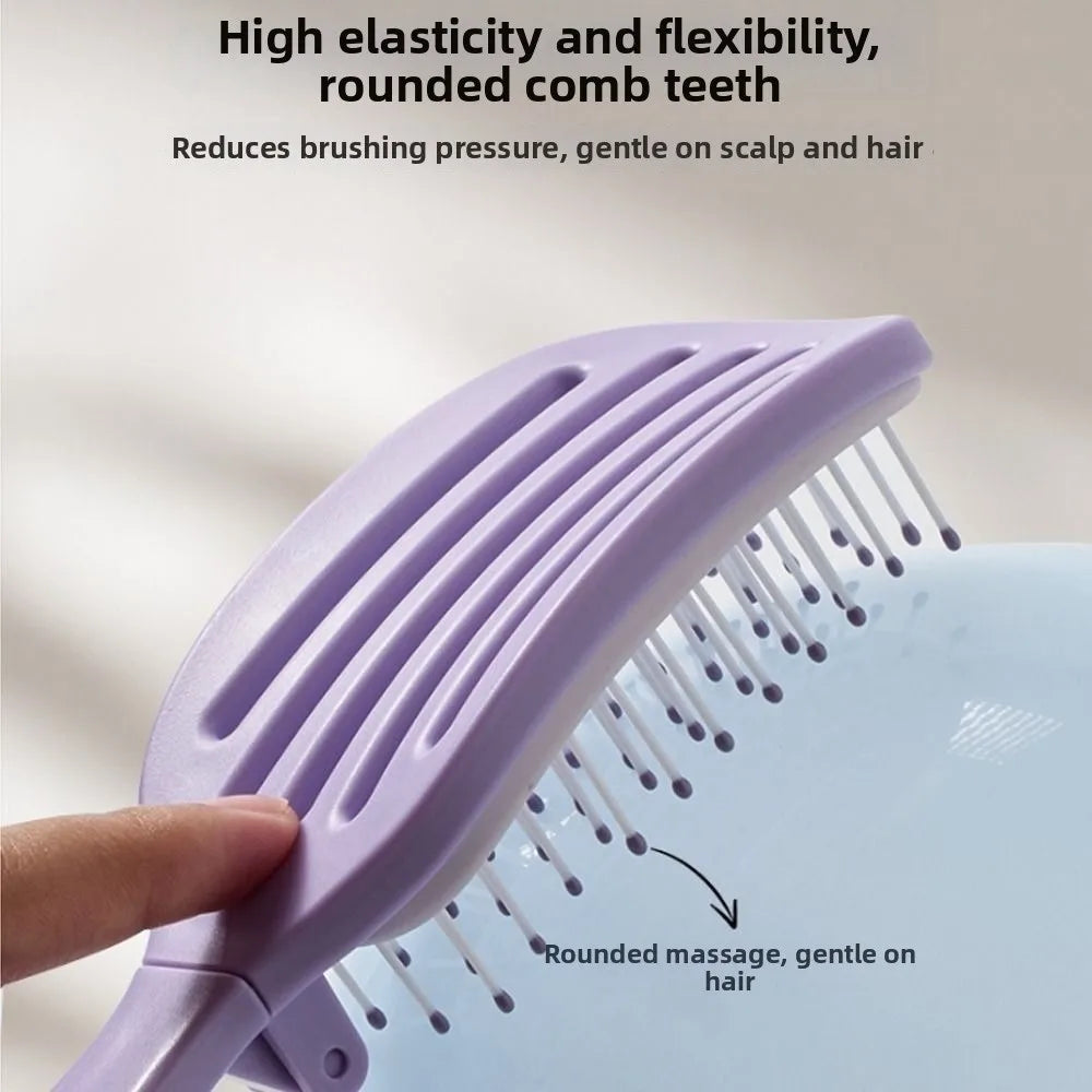 New Foldable Scalp Massaging Self-cleaning Portable Hair Brush