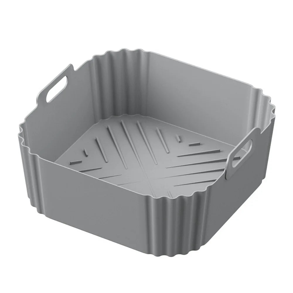 22.5cm Silicone Air Fryer Liners Reusable Non-Stick Basket 5-8QT Air Fryer Accessories