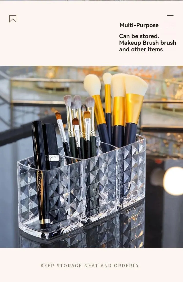 1Pcs/2Pcs Diamond Patterned Mirror Cabinet Storage Box, Multi-Room Multi-Use Storage Box