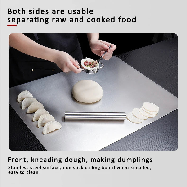Stainless Steel Cutting Chopping and Pastry Kneading Board Suitable for Home Kitchen and restaurant
