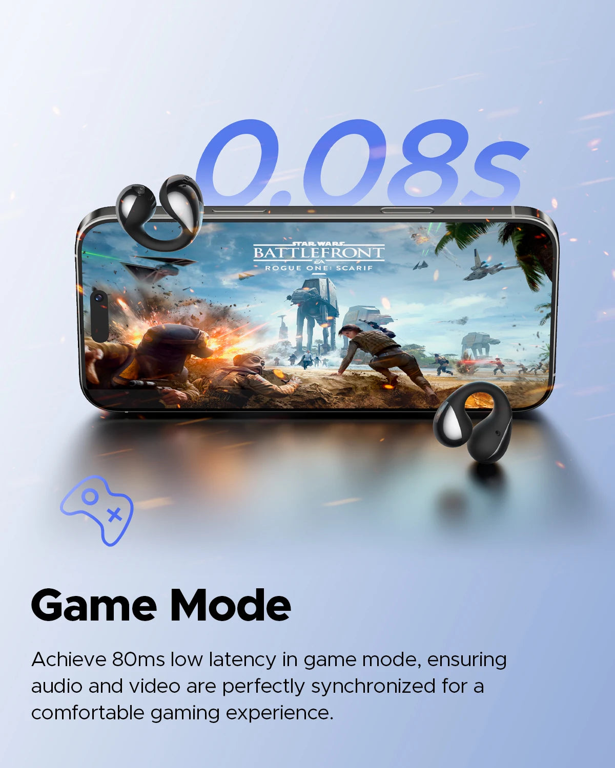 Wireless Earphones Bluetooth 5.4 Open-Ear Earbuds With AI ENC Clear Call, Multipoint Connection, IPX5