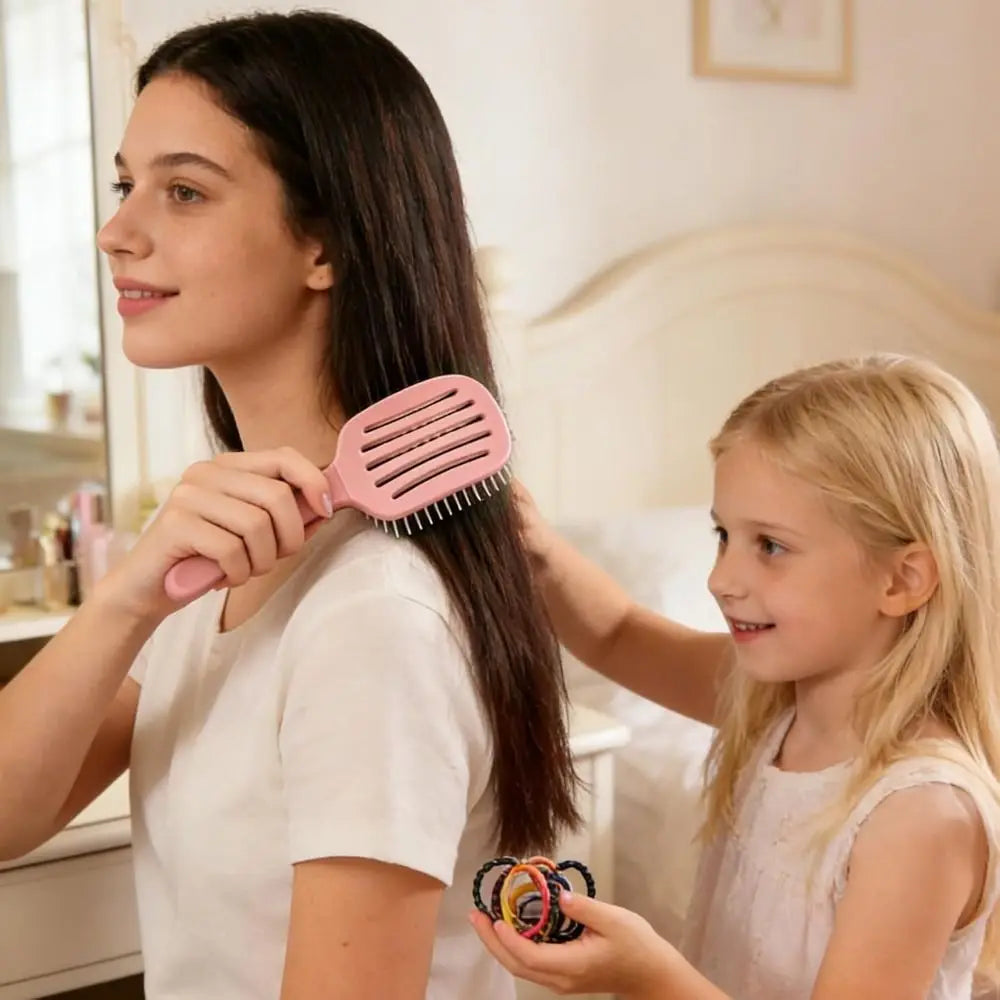New Foldable Scalp Massaging Self-cleaning Portable Hair Brush