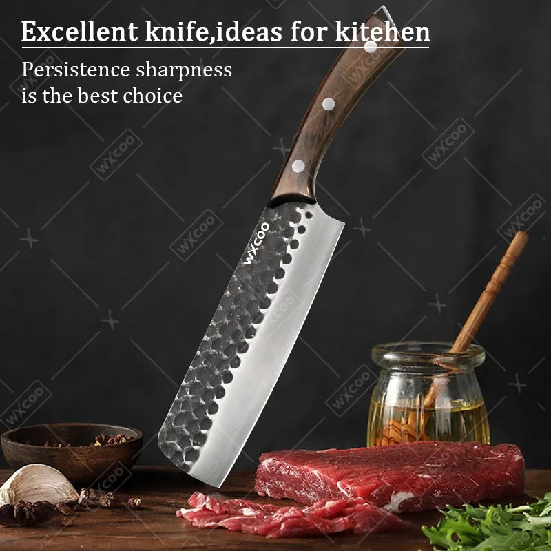 8PCS Stainless Steel Forged Professional Kitchen Chef Knife Set