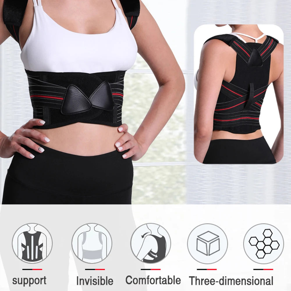 Adjustable Posture Corrector For Back & Shoulder Support Brace