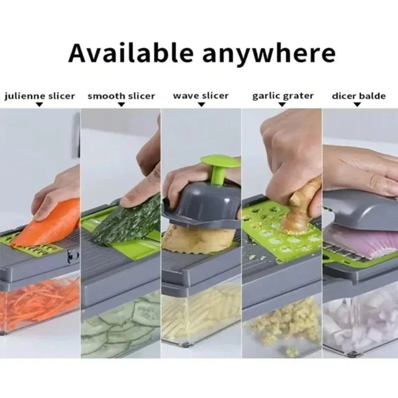 2026 Hot Selling Item 16 in 1 Handheld Slicers Dicers Graters, Multifunctional Vegetable Chopper - Lovies Kitchenwares