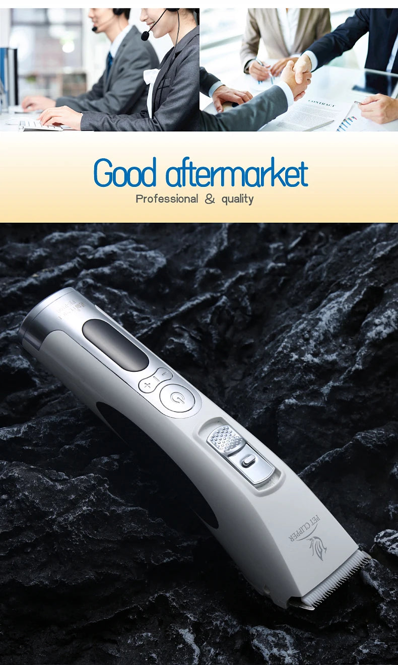 Professional LCD Screen Dog and Cat Electrical Grooming Clippers and Trimmers With Rechargeable Haircut Machine