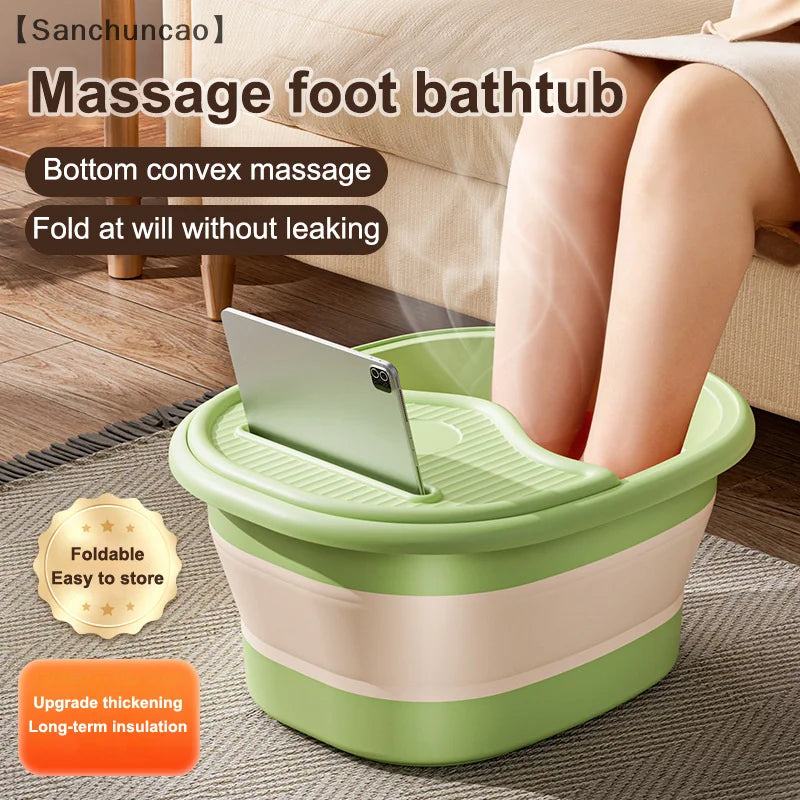 1Pcs Portable Foldable Home Foot Bath Bucket/Basin Massager & Soak Foot Tub