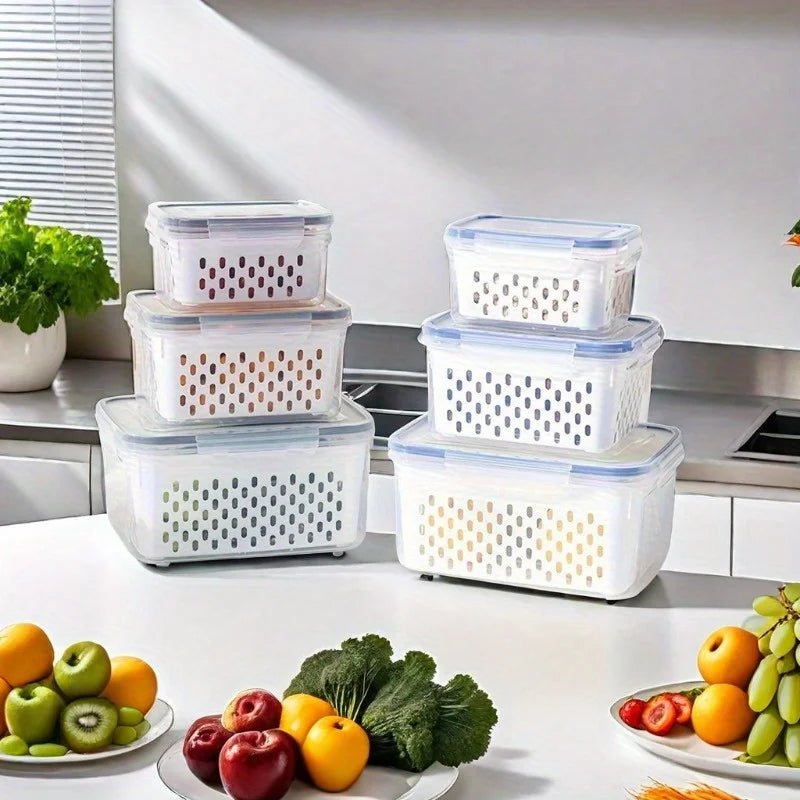 4pcs/Set Leak-Proof Food Storage Containers-Airtight, Stackable Meal Prep Boxes-Suitable for Fruits, Vegetables, Meat & Grains - Lovies Kitchenwares