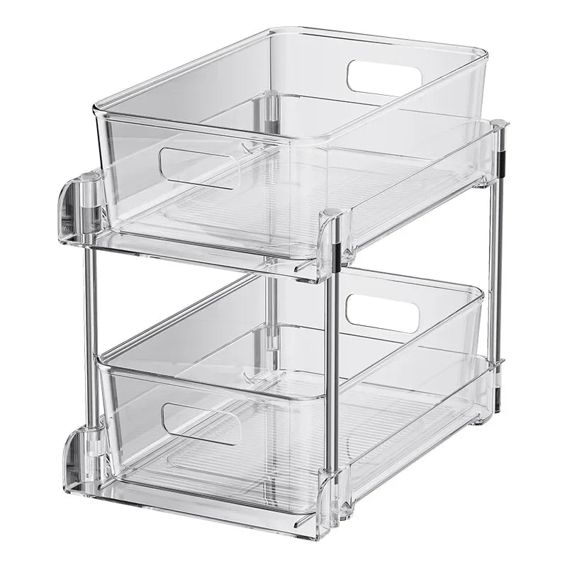 2 or 3-Tier Under Sink Pullout or Countertop Storage Baskets & Sundry Storage Organizer