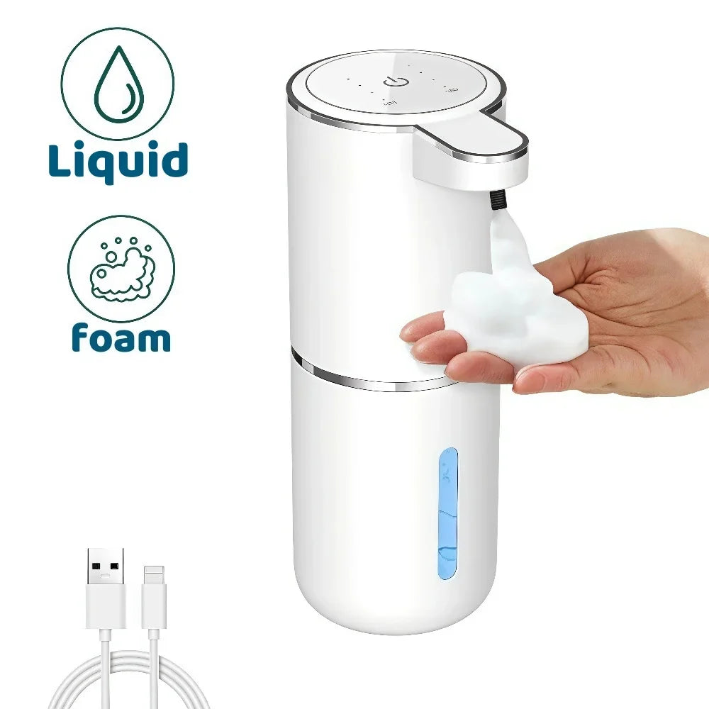 Automatic Liquid/Foam Soap Dispenser, Touchless Electric Dispenser, USB Rechargeable with Infrared Sensor