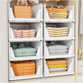 5 Pack Stackable Multi-Purpose Multi-Room Foldable Organizer Storage Baskets