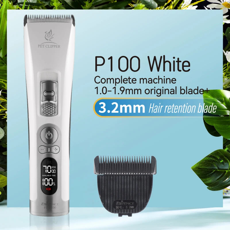 Professional LCD Screen Dog and Cat Electrical Grooming Clippers and Trimmers With Rechargeable Haircut Machine