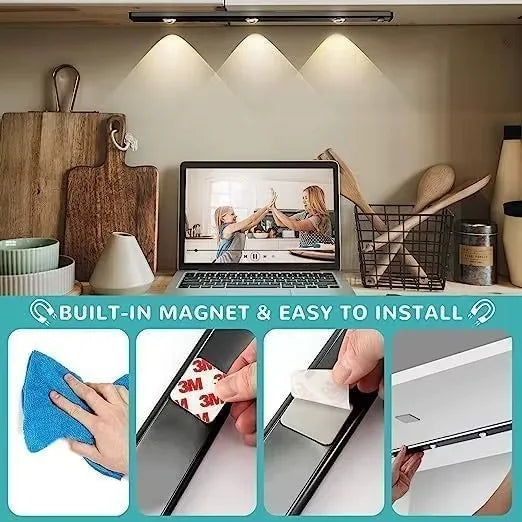 LED Ultra Thin Motion Sensor Night Light Wireless 3Color Dimmable For Multi-Rooms