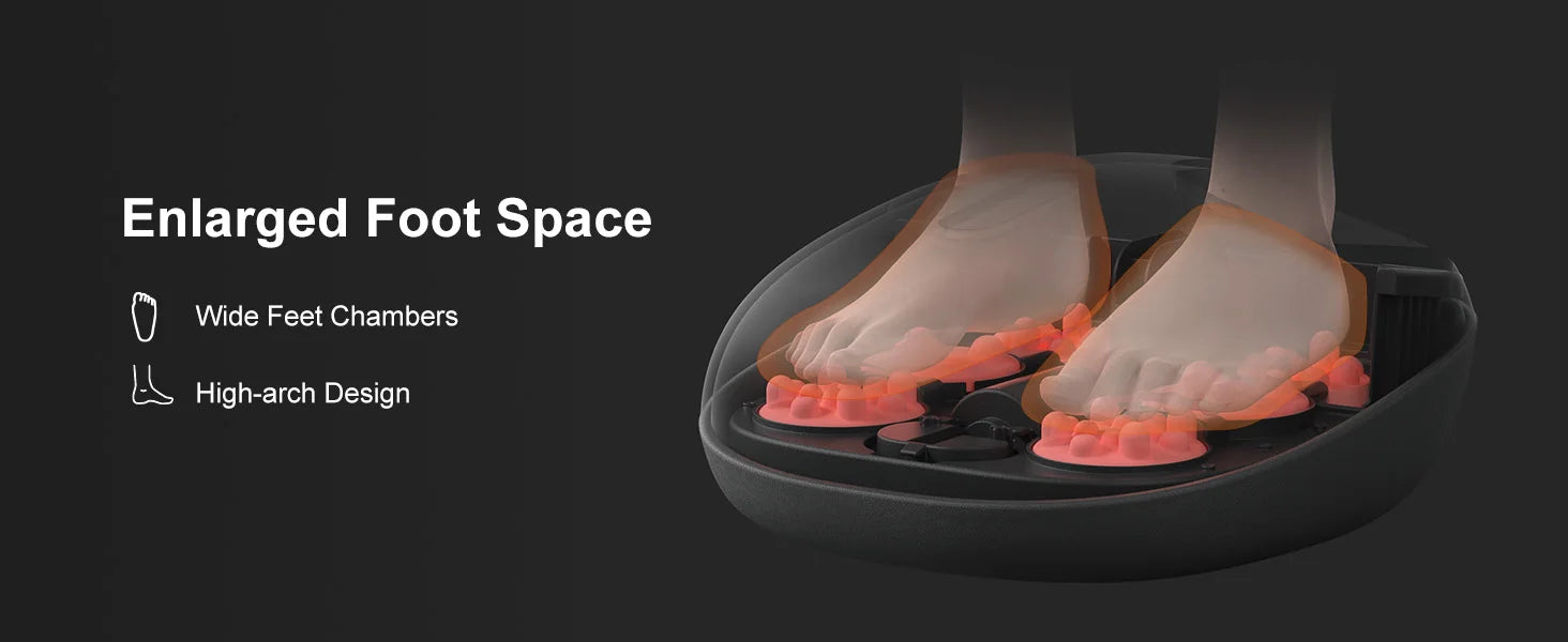 Electric Fully Wrapped Foot Massager Machine with Heat Roller Muscle Relaxation