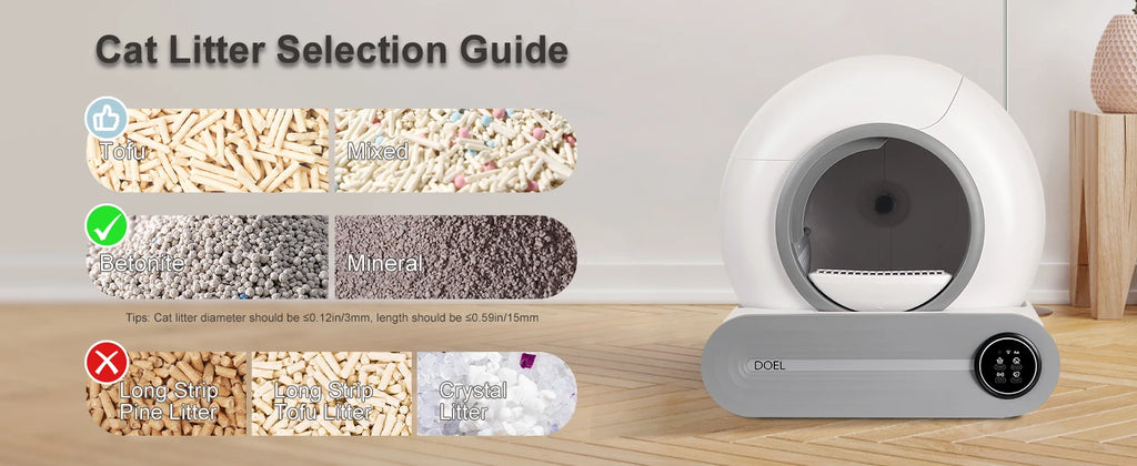 2.4G WiFi Smart Cat Toilet App Control & Automatic Self Cleaning Cat Litter Box With Trash Bag
